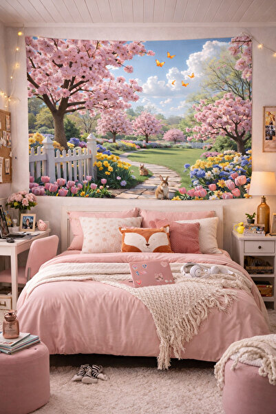 Vendini Kaliteli Kumaş, Canlı Renkler Duvar Halısı Duvar Örtüsü Wall Tapestry