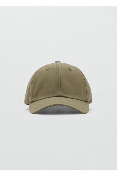 MANGO Man Düz pamuklu şapka