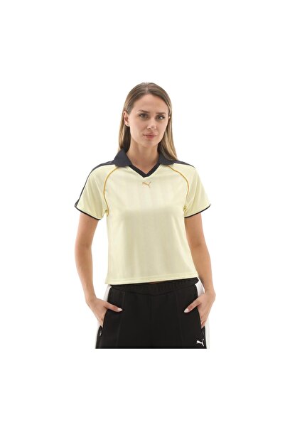 Puma 632157-35 T7 Relaxed Football Jersey Kadın T-Shirt Sarı