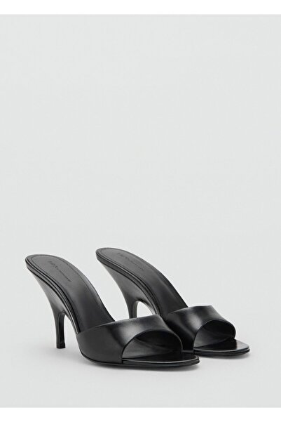 MANGO Woman Deri dolgu topuklu sandalet