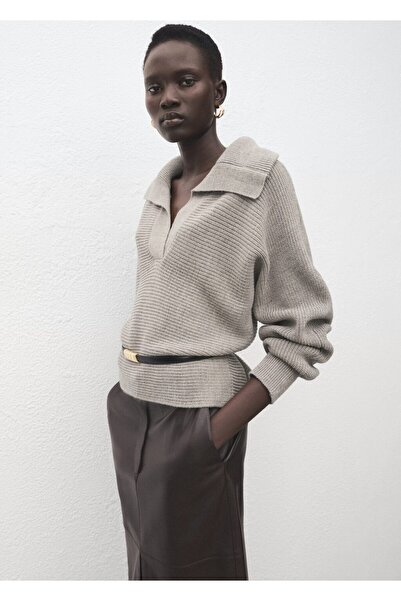 MANGO Woman Polo yaka ribana kazak