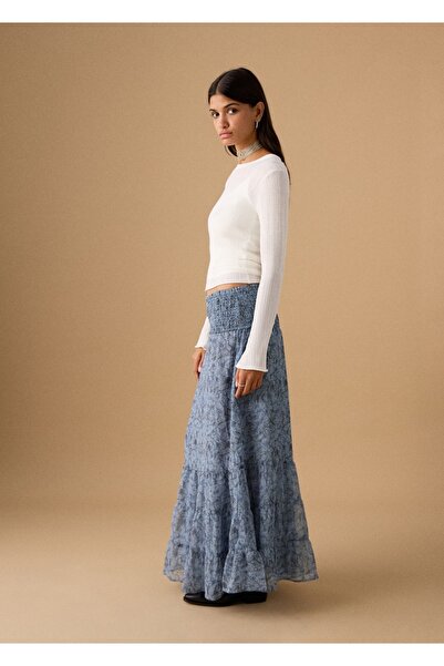 Mango Teen Desenli uzun etek