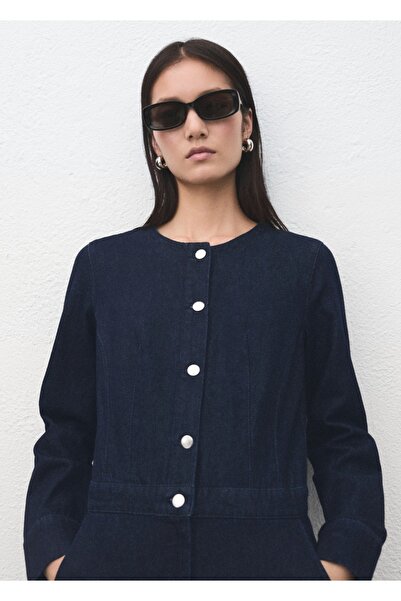 MANGO Woman Düğmeli kot tulum