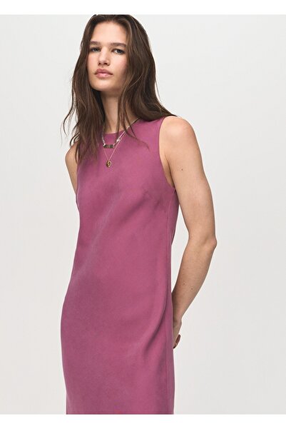 MANGO Woman Uzun modal elbise