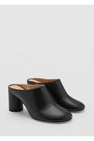 MANGO Woman Topuklu deri clog terlik