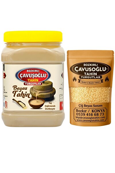 Bozkırlı Çavuşoğlu Beyaz Tahin 930g Beyaz Kavrulmamış Çiğ Susam 500g