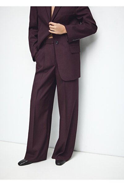 MANGO Woman Wide leg kumaş pantolon