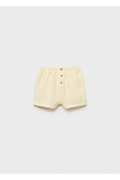 MANGO Baby Striped Textured Shorts