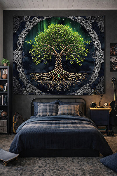 Vendini Kaliteli Kumaş, Canlı Renkler Duvar Halısı Duvar Örtüsü Wall Tapestry