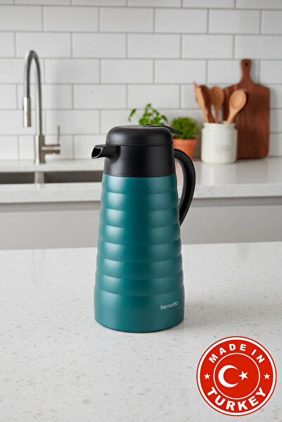 Bernardo ترمس نورا سعة 2 لتر من الفولاذ، لون فيروزي (صنع في تركيا)