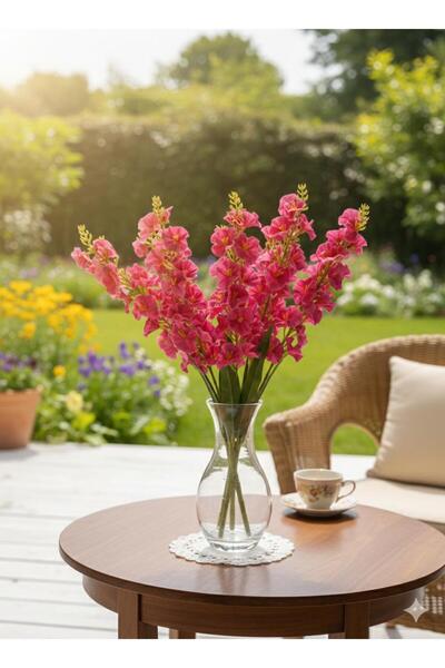 YASİMA 5 فروع من زهور الياسمين الوردية الداكنة لتزيين المنزل