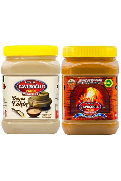 Bozkırlı Çavuşoğlu Odun Ateşinde Kepekli Bozkır Tahini 930g + Beyaz Tahin 930g