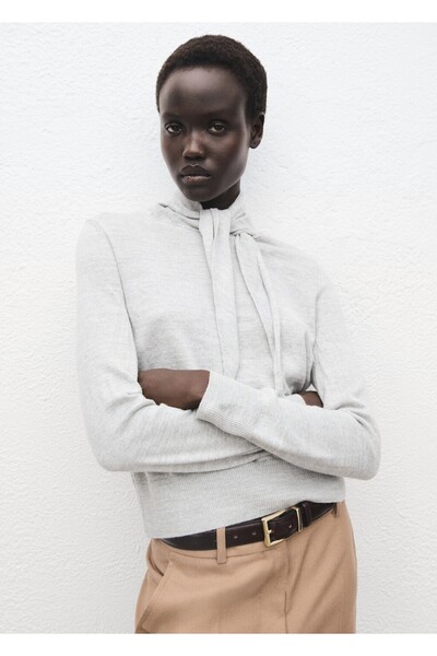 MANGO Woman Düğüm detaylı balıkçı yaka kazak