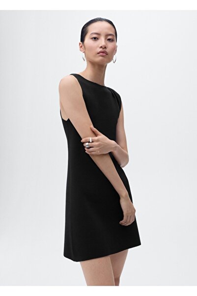 MANGO Woman Asimetrik askılı triko elbise