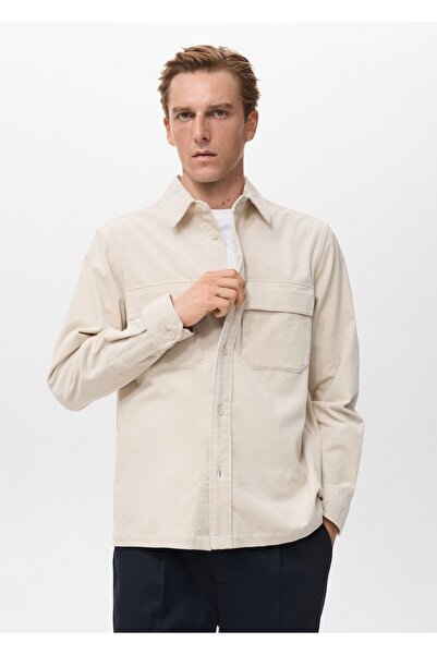 MANGO Man Cepli fitilli kadife gömlek ceket