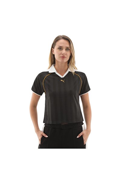 Puma 632157-01 T7 Relaxed Football Jersey Kadın T-Shirt Siyah