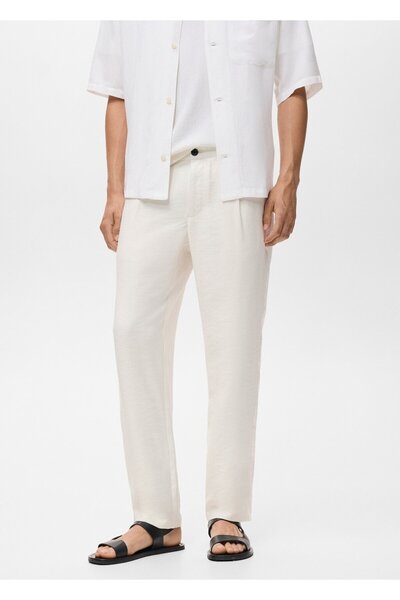 MANGO Man Straight Cut Trousers with Braces