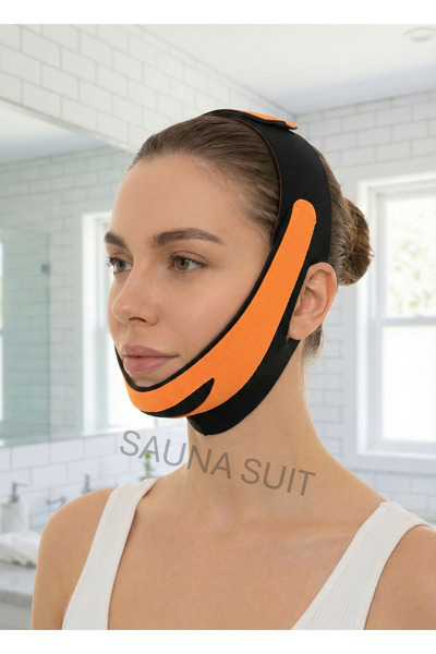 SAUNA SUIT قناع الوجه لتشكيل الذقن المزدوجة للنساء سهل الاستخدام