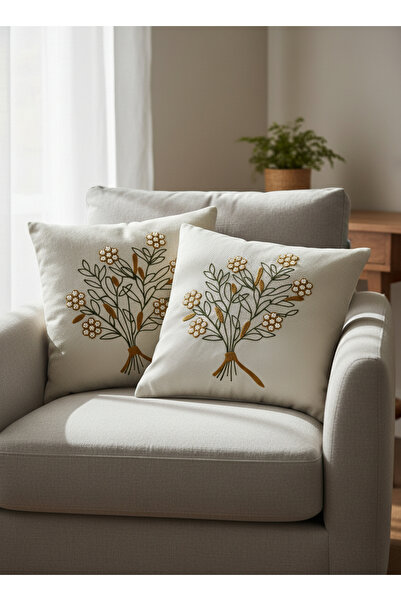 ESSENSE HOME & LİVİNG 2-Piece Punch Embroidered Living Room Balcony Bohemian ...