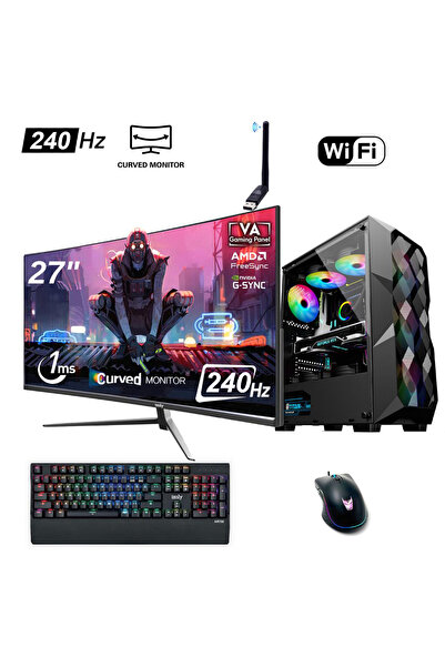 IZOLY Spinda Y Ryzen 7 3700x 16gb 256gb M.2 Nvme Rx 580 8gb 27" 200hz Oyuncu ...
