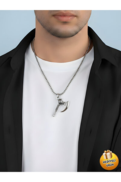 Piercing Market Steel & Silver Gümüş Kaplama Erkek Gümüş Renk Özel Tasarım Ba...