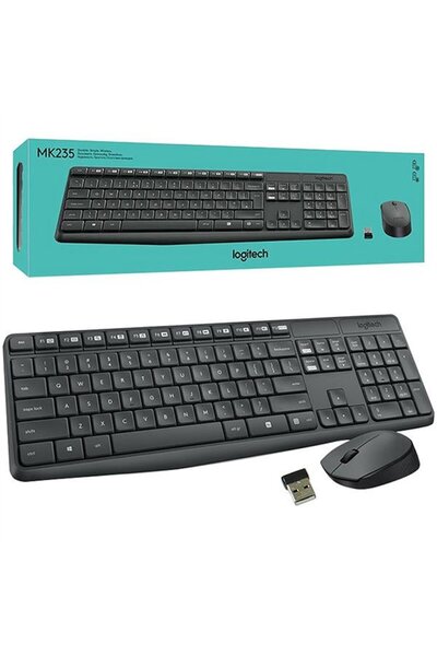 logitech MK235 Kablosuz Q Klavye Mouse Seti