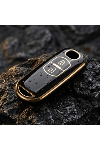 Rem Anahtar Oto Elektronik Anahtar غطاء مفتاح ذكي نانو بزرين لسيارة CX-5 - أسود