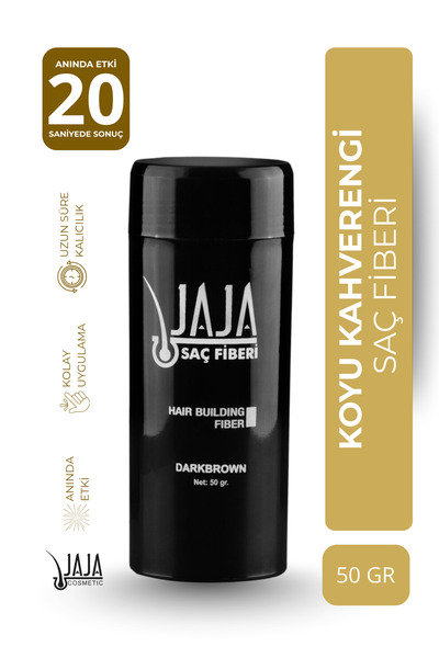 Jaja Koyu Kahve (Dark Brown) Saç Fiberi Topik | 50 gr & Doğal Görünüm Desteği