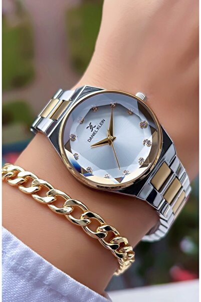 Daniel Klein Original Gold Silver Waterproof Steel Cord Women's Watch with Br...