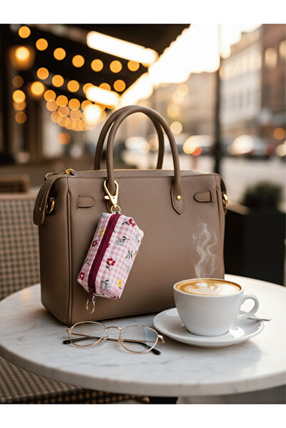 Ays Quilt Multi-Purpose Keychain Bag Charm - AirPods Case - Mini Lipstick and...