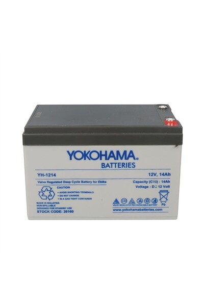Yokohama Batteries Yokohama YH-121.4 12 Volt - 14 Amper Elektrikli Bisiklet A...
