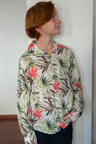 Jack Lions Boy's Shirt Flower Patterned Buttoned Age 5-9, Mixed Color