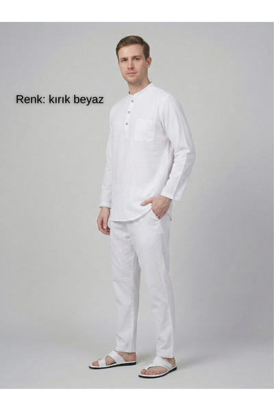 ALVİSTA Men's Hajj Umrah Suit 100% Cotton