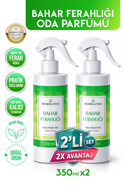 BioBellinda Doğal İçerikli Kötü Oda Parfümü Bahar Ferahlığı 350ml 2Lİ (SET)