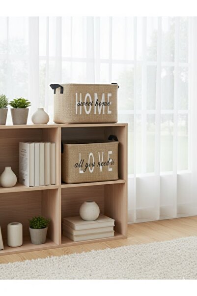 PH Prendi Home 2'li Set Jüt, Dolap İçi Çamaşır Çocuk Odası Oyuncak Düzenleyic...