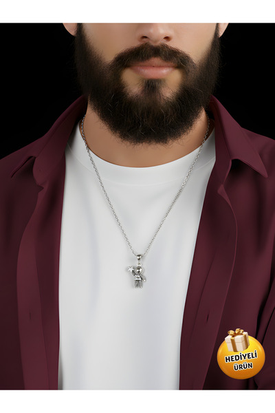 Piercing Market Steel & Silver Men's Silver Color Special Design Astronaut Mo...