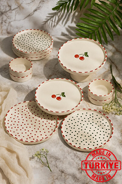 Kitchen Life طقم إفطار قابل للتكديس من 11 قطعة لـ 6 أشخاص - طبق تقديم الإفطار...