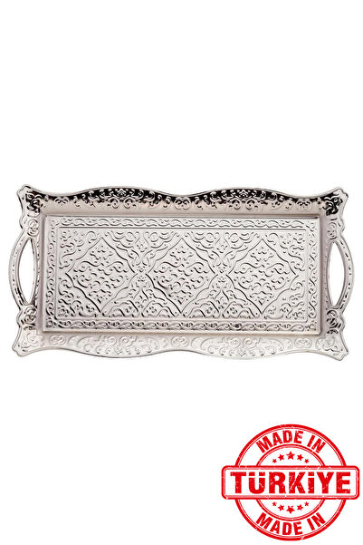 FARİKA صينية معدنية مربعة لشخصين (بيضاء) (صنع في تركيا)