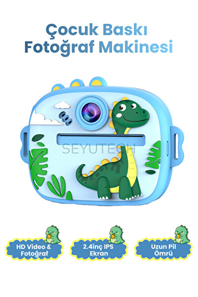 SEYUTECH Çocuk Kamerası Dijital HD Video Kayıt ve Fotoğraf Termal Resim Kağıt...