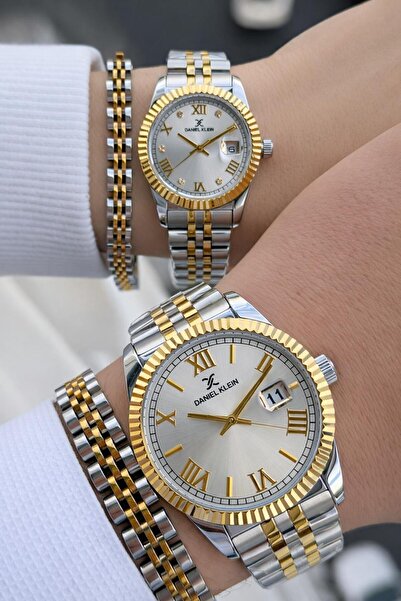 Daniel Klein Çift Sevgili Saati Çelik Bileklik Çelik Kordon 3 Atm Suya Dayanı...