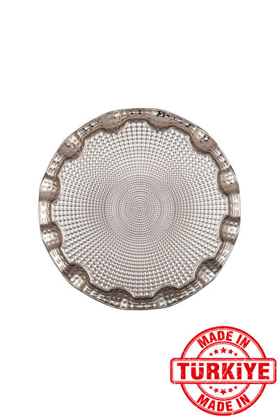 FARİKA صينية معدنية دورو لشخصين 25 سم (بيضاء) (صنع في تركيا)