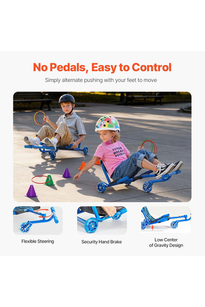 Primo Plus Twister scooter with three wheels and a comfortable seat for children and adults.