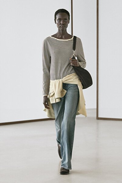 Massimo Dutti Long-sleeved striped knit jumper