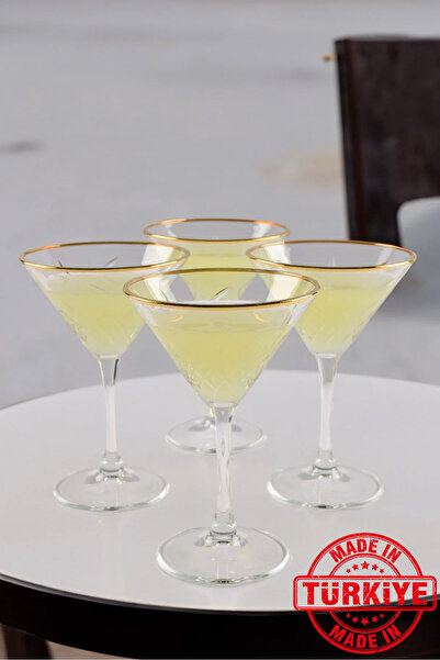 Heda Porselen Timeless 4 Piece Ice Cream And Drink Cup Set (Made in Turkey)