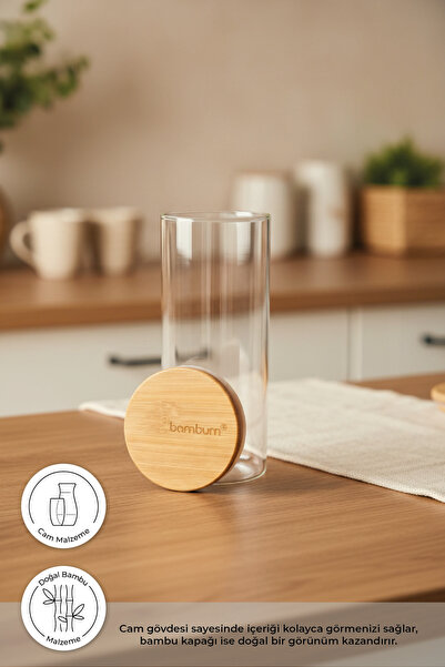 Bambum بولا - حاوية تخزين زجاجية كبيرة