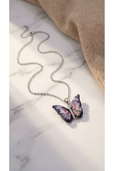FerizZ Stainless Steel Women's Necklace - Butterfly Necklace Kly-635