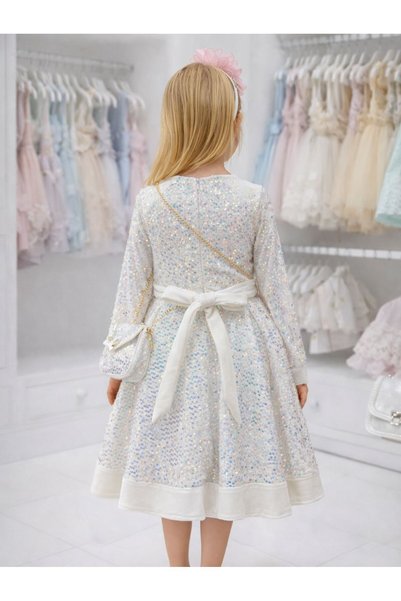 SÜSLÜ PİNK KİDS GIRL'S SEQUIN DRESS