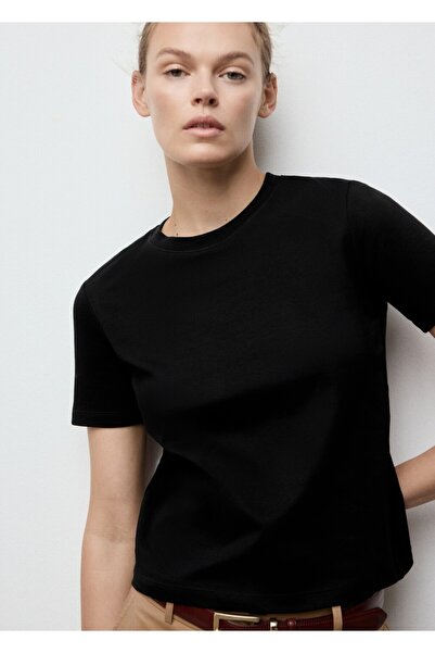 MANGO Woman Pamuklu kısa kollu tişört
