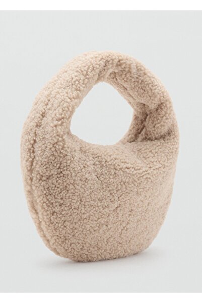 Mango Teen Suni kürklü dokuma çanta