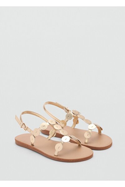 MANGO Kids Metalik bantlı sandalet